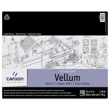 Open in modal - Canson Vidalon Vellum - 14" x 17", 50 Sheets