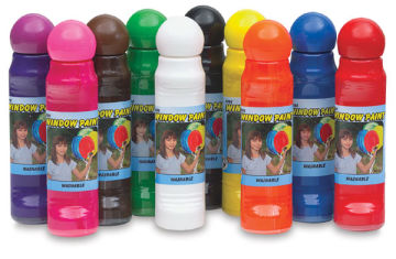 Crafty Dab Window Writer - 10 Assorted Color bottles shown