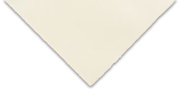 Open in modal - Somerset Printmaking Sheet, closeup of corner of Soft White, Satin, to show color and texture