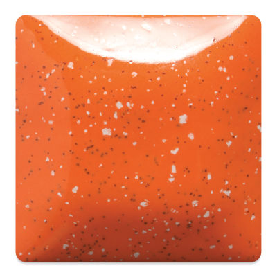 Mayco Speckled Stroke & Coat Glaze - Tile glazed with Orange-A-Peel
