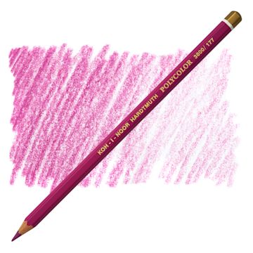 Open in modal - Koh-I-Noor Polycolor Dry Color Drawing Pencil - Light Violet 177, swatch and pencil
