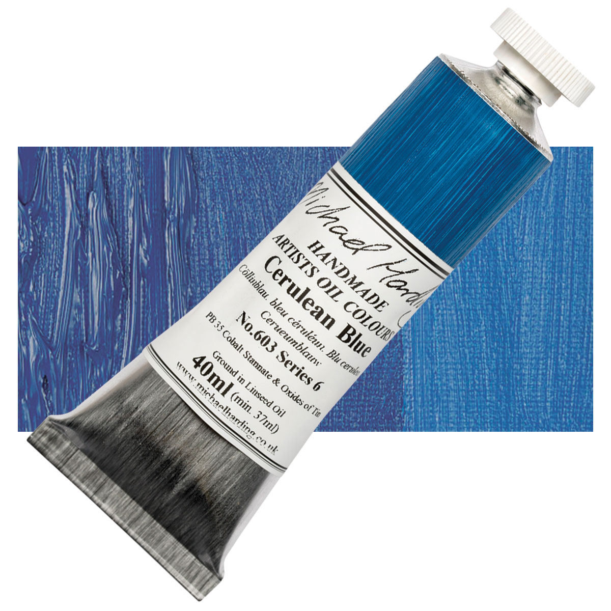 Michael Harding Artists Oil Color - Cerulean Blue, 40 ml tube