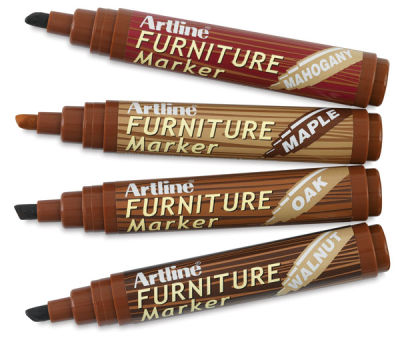 Furniture Markers - Mahogany, Oak, Maple and Walnut Markers from Set A