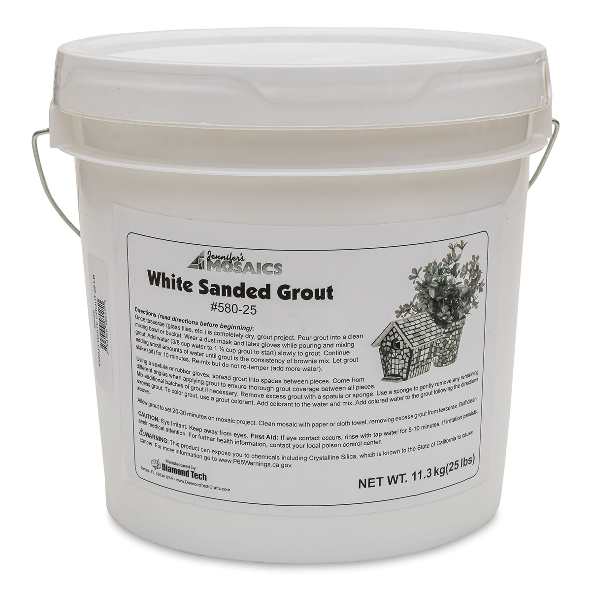 Milltown Merchants 8 oz Butter Grout - Great for Mosaic Making - 1/2 Pound  of Off-White Mosaic Tile Grout