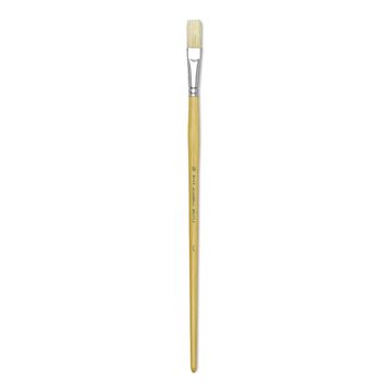 Open in modal - Blick Academic Bristle Brush - Flat, Long Handle, Size 16