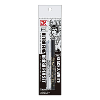 Kuretake Zig Ultra Fine Brush Pen Set (in package)