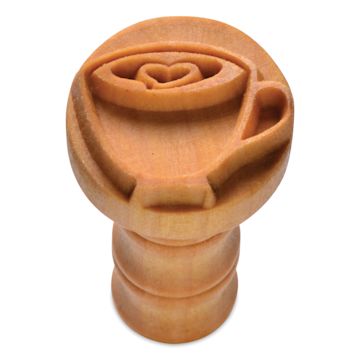 Open in modal - MKM Pottery Tools Round Stamp - SCM-124, Latte Love, Medium