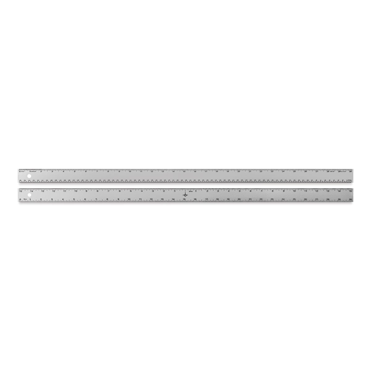 Alumicolor Stainless Steel Cork Backed Rulers