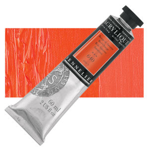 Sennelier Extra-Fine Artist Acryliques - Red Orange, 60 ml tube