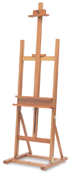 Richeson Basset Studio Easel - Angled view of Easel with mast extended
