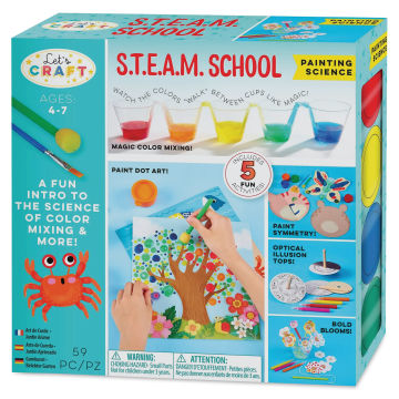 Let's Craft S.T.E.A.M. School Painting Science Set (front of packaging)