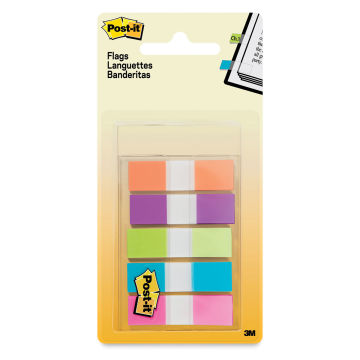 Post-it Flags - Front of blister package of 5 Bright Colors