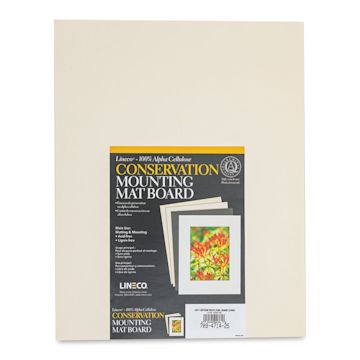Open in modal - Lineco Conservation Matboard - White, 4 ply, Pkg of 25, 11" x 14"
