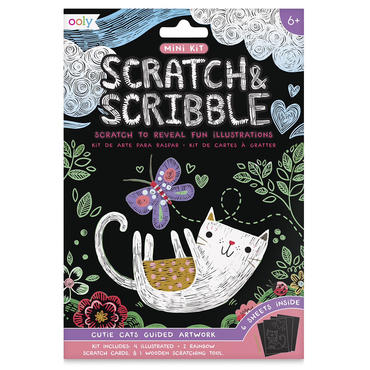 Playful Pups Scratch and Scribble Mini Scratch Art Kit