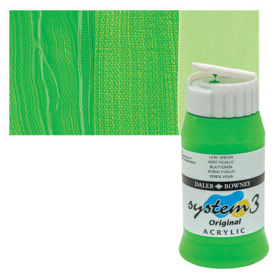 Daler-Rowney System3 Acrylic - Leaf Green, 500 ml bottle