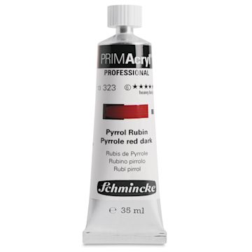 Open in modal - Schmincke Primacryl Professional Acrylic Paint - Pyrrole Red Dark, 35 ml Tube