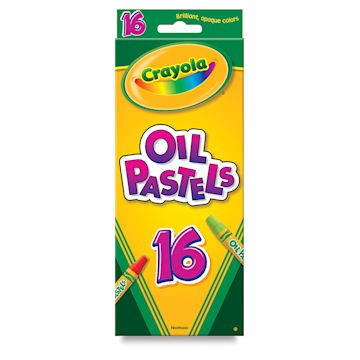 Open in modal - Crayola Oil Pastels - Assorted Colors, Set of 16, front of the packaging