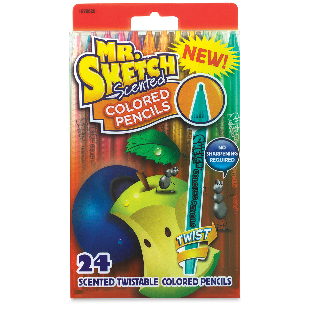 Mr. Sketch Scented Twistable Colored Pencils, Assorted Lead/Barrel Colors,  18/Pack (1951337)