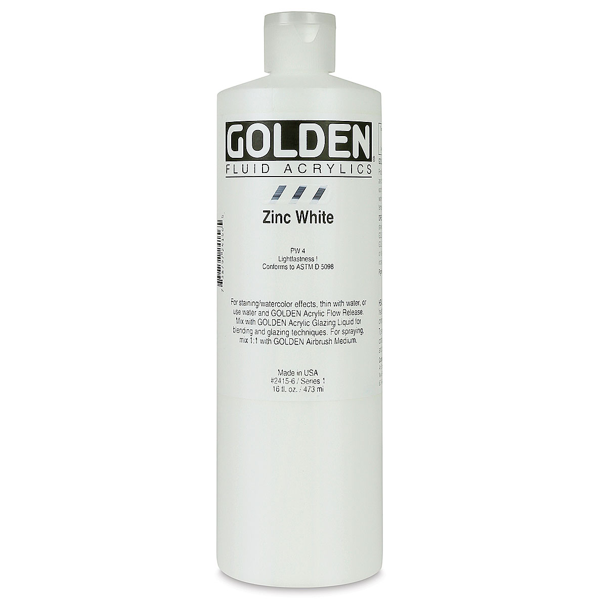 Golden Fluid Acrylics - Cadmium Yellow Medium Hue, 16 oz bottle
