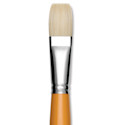 Isabey Chungking Interlocking Bristle Brush - Flat, Long Handle, Size 12