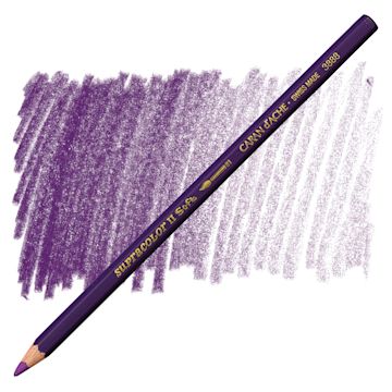 Open in modal - Caran d'Ache Supracolor Soft Aquarelle Pencil - Lilac pencil and swatch