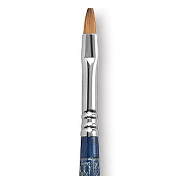 Open in modal - Escoda Optimo Kolinsky Sable Brush - Bright, Long Handle, Size 6 close up