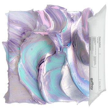 Open in modal - Gaffrey Heavy Body Texture Acrylic Paint - Iridescent Pearl, 32 oz pouch and swatch