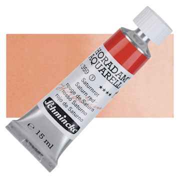 Open in modal - Schmincke Horadam Aquarell Watercolor - Saturn Red, 15 ml tube and swatch