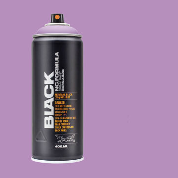 Montana Black Spray Paint - Ms. Jackson, 400 ml can with swatch