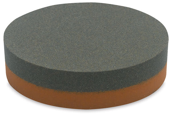 DoubleSided India Sharpening Stone Large, 4" Diameter x 1", Medium