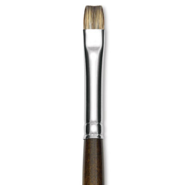 Silver Brush Monza Synthetic Mongoose Artist Brush - Long Handle, Short Bright, Size 6 (close up)