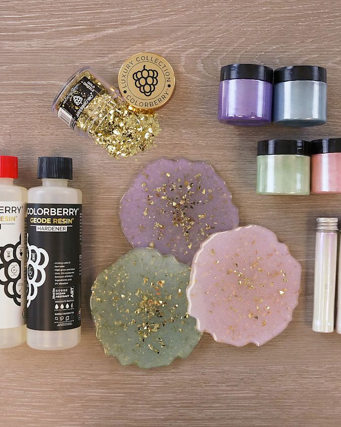 DIY Geode Resin Coasters