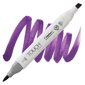 Open in modal - ShinHan Touch Twin Brush Marker - Violet P281 marker and swatch