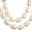 John Bead Earth's Jewels Freshwater Pearls - White, Rice, 8 mm to 9 mm
