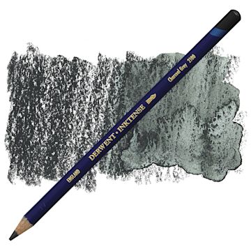 Open in modal - Derwent Inktense Pencil - Charcoal Gray pencil and swatch