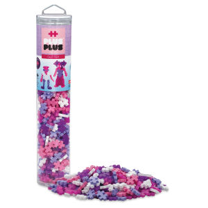 Plus-Plus Blocks - Set of 240, Glitter (tube packaging with puzzle pieces)