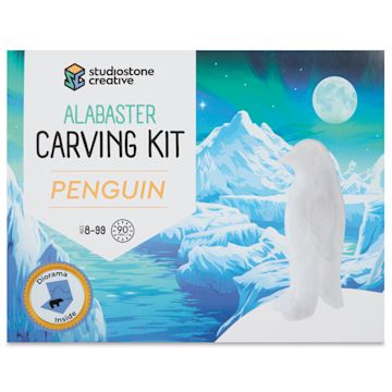 Open in modal - StudioStone Creative Alabaster Carving Kit - Penguin, front of packaging