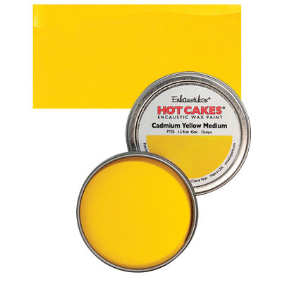 Enkaustikos Hot Cakes Encaustic Wax Paint - Cadmium Yellow Medium, 45 ml tin