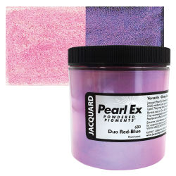 Jacquard Pearl-Ex Pigment - 4 oz, Duo Red-Blue, Jar with Swatch