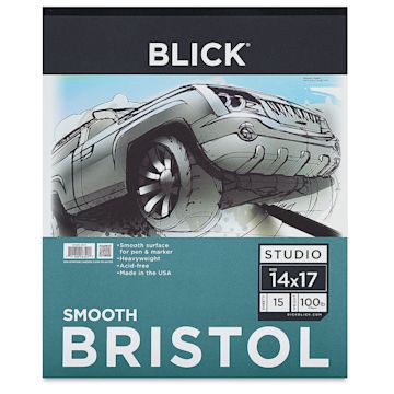 Open in modal - Blick Bristol Pad - 14" x 17", Smooth, 15 Sheets