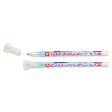 Sakura Quickie Glue Pen - 2 pens shown horizontally, one uncapped