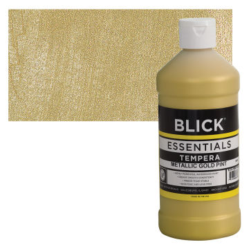Blick Essentials Tempera - Gold (Metallic), Pint with swatch