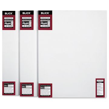 Open in modal - Blick Premier Heavyweight Stretched Cotton Canvas - 48" x 60", 2" Profile, Pkg of 3