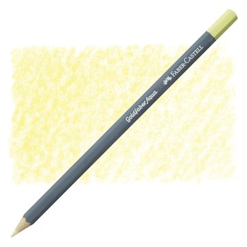 Open in modal - Faber Castell Goldfaber Aqua Watercolor Pencil - Pastel Chrome Yellow 406 pencil and swatch