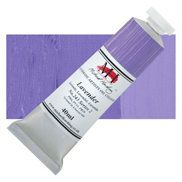 Open in modal - Michael Harding Artists Oil Color - Lavender, 40 ml tube and swatch