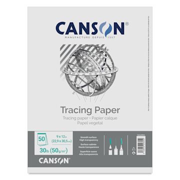 Open in modal - Canson Foundation Tracing Pad - 9" x 12", Portrait, 50 Sheets