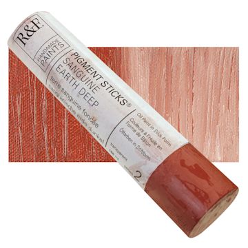 Open in modal - R&F Pigment Stick - Sanguine Earth Deep, 188 ml stick and swatch