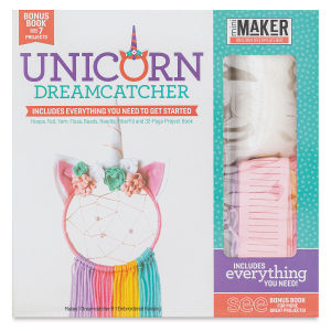 Leisure Arts Mini Maker Dreamcatcher Kit - Unicorn (Front of packaging)