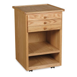 Best Studio 3 Drawer Taboret - Slight angled view showing 3 drawers and open storage below