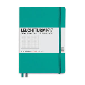 Leuchtturm1917 Notebook - Medium Notebook, Emerald, Dotted, 8-1/4" x 5-3/4"